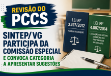 Sintep/VG participa da Comissão Especial para revisão do PCCS da Educação e convoca categoria a apresentar sugestões