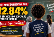 TJMT mantém negativa aos 12,84% dos técnicos, e SINTEP/VG reforça luta pela valorização da categoria